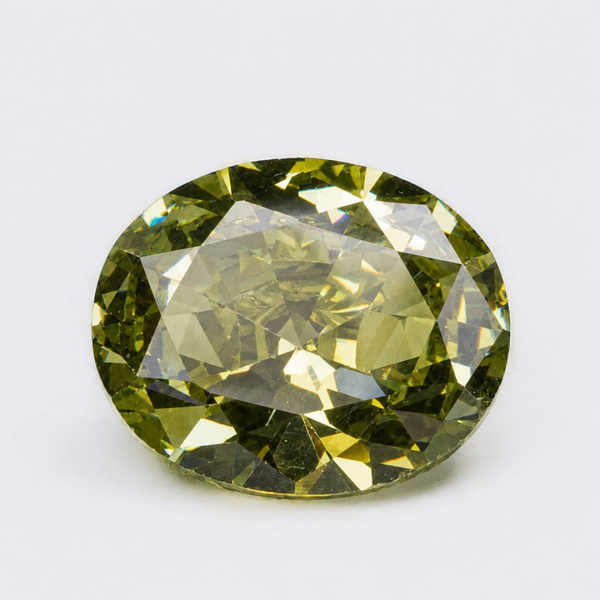 Zirkonia olivgrün oval 12x10